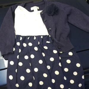 Toddler dress with cardigan